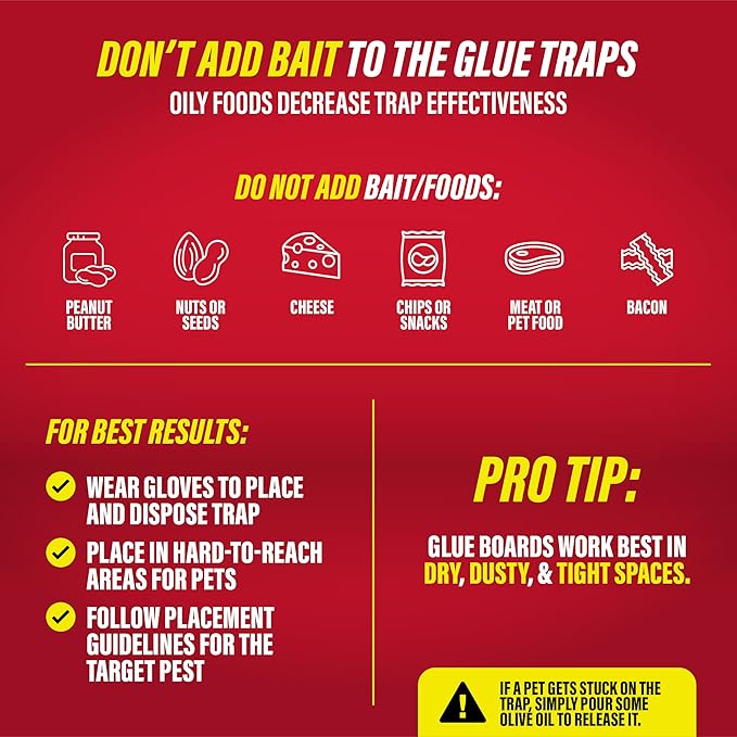 Catchmaster Max-Catch Mouse & Insect Glue Trap 36pk, Mouse Traps Indoor for Home, Sticky Pest Control Adhesive Tray for Catching Bugs, Bulk Classic Glue Boards