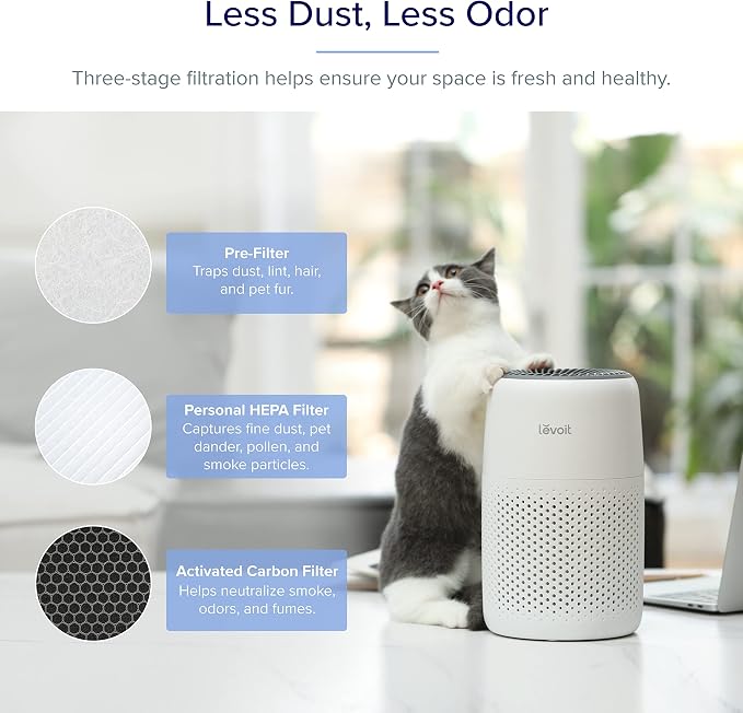 LEVOIT Smart Humidifier (Dual 200S) and Air Purifier (Core Mini) Bundle for Bedroom and Home
