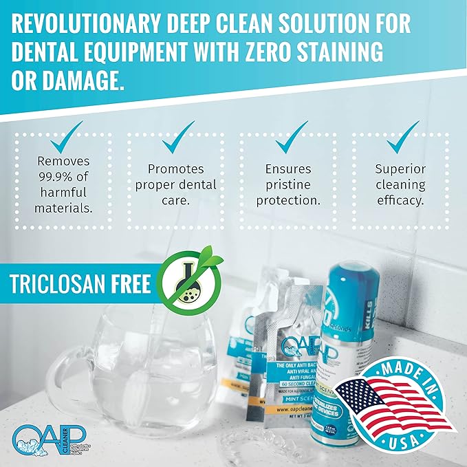OAP Orthodontic Cleaner Cleaner | For Retainers, Dentures, Mouth Guards & More | 60 Second Foam | Paraben, Sulfate and Triclosan Free | 44.3 mL, 3 Bottles