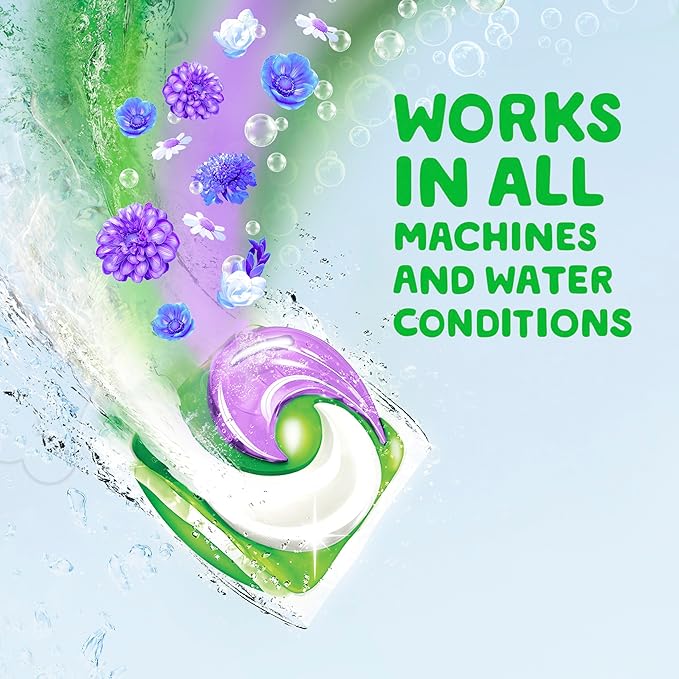Gain Super Flings Laundry Detergent Pacs, 45 Count, Dewdrop Dream scent, clean and fresh washing detergent laundry soap pacs (Pack of 4)