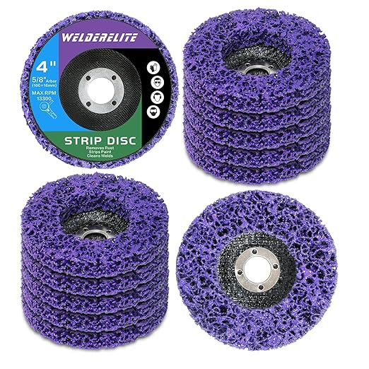 Paint Stripping Discs 12-Pack, 4" Purple Angle Grinder Disc for Paint, Rust, and Adhesive Removal, Strip Disc for Metal and Wood
