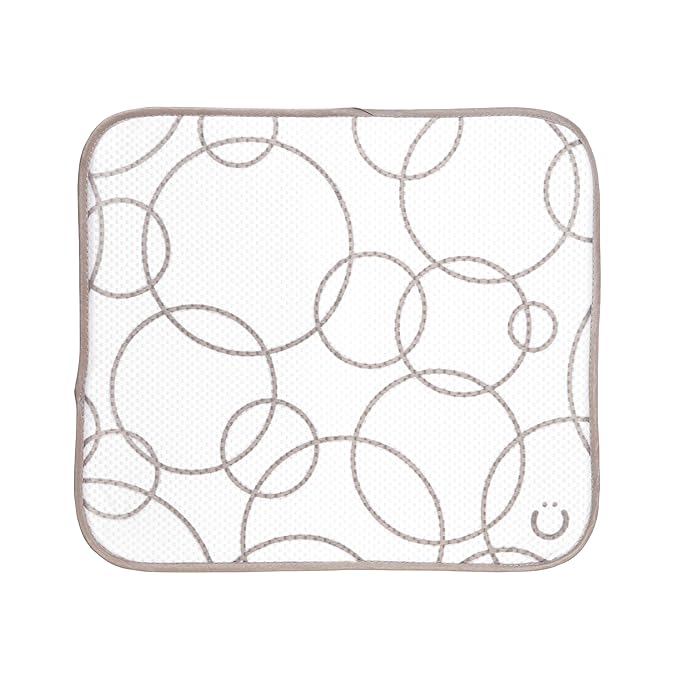 Ubbi Space Saving Baby Bottle Drying Rack with 13 Pegs, Removable Top and Bottom Trays, Set of 2 Microfiber Dish Drying Mats