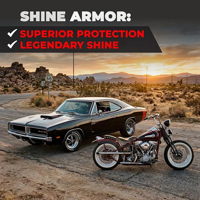 SHINE ARMOR Fortify Quick Coat: 3-in-1 Complete Detailing Spray - Car Wax, Waterless Wash and Ceramic Coating - Paint Protection for Cars, Trucks, Bikes and SUVs, Made in USA, 16floz