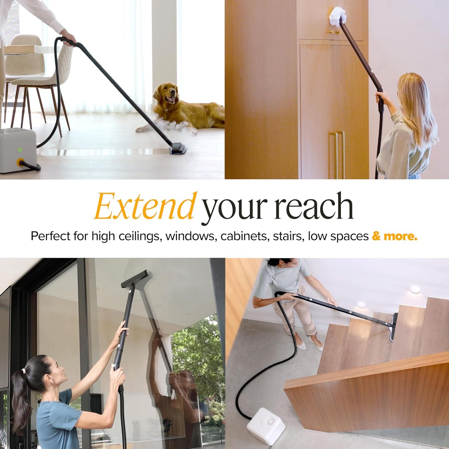 Dupray Neat Single Extension Tube for Steam Cleaner (Accessory Part) – Extended Reach for Hard-to-Access Areas