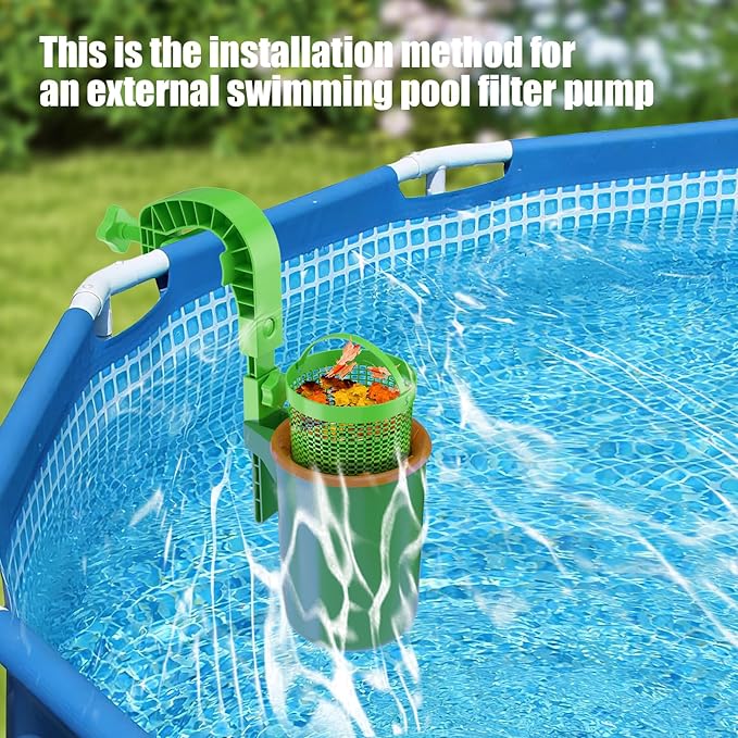 Pool Skimmer Baskets for Above Ground Pools, Above Ground Pool Skimmer Wall Mount, Pool Accessories for Trapping Leaves, Hair, Particles, and Floating Debris (Wall-Hung Style)