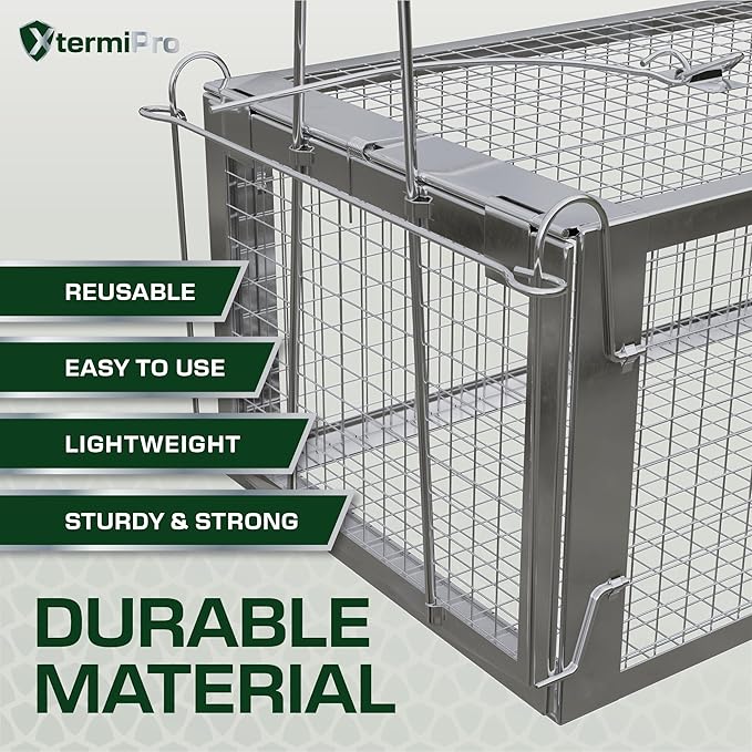 Humane Squirell Trap -2 Pack, Chipmunk and Rat Cages that Work for Home | Catch and Release | Reusable and Durable | No Kill Animal Trap | for Inside Home and Outdoor Use