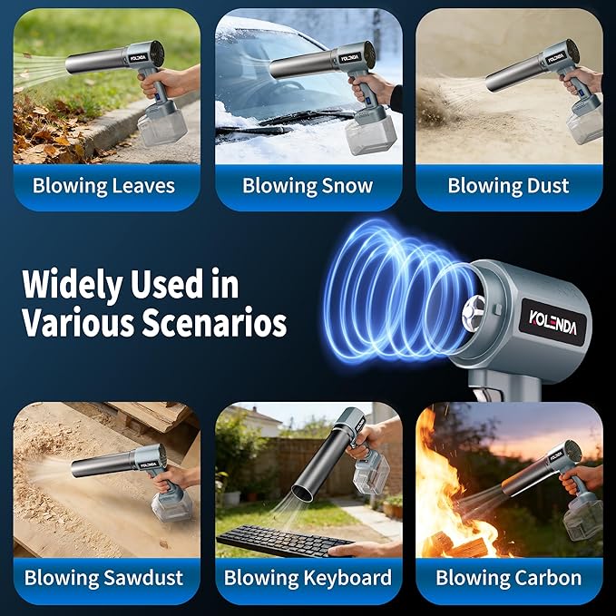 Cordless Handheld Blower | 1800G & 335MPH Powerful Air Blower, Compatible with DeWalt Batteries (Battery Not Included) | for Car Drying, Patio Cleaning, Lawn Care, and Electric Air Duster
