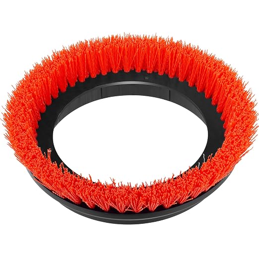 HHQ Commercial Scrub Brush for Orbital Floor Scrubber, Compatible with Oreck Orbiter XL ORB550MC, Bissell BGEM9000, 12" Diameter, Heavy-Duty Brush, Orange