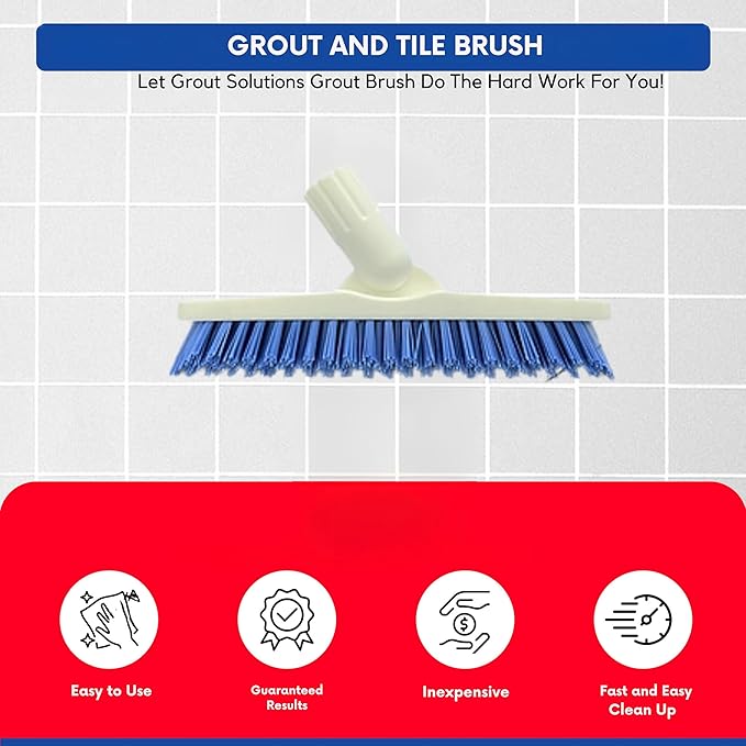 Professional-Grade Grout Cleaner for Tile0, With Large and Small Brush – Acid-Free Formula for Safe, Deep Cleaning and Stain Removal