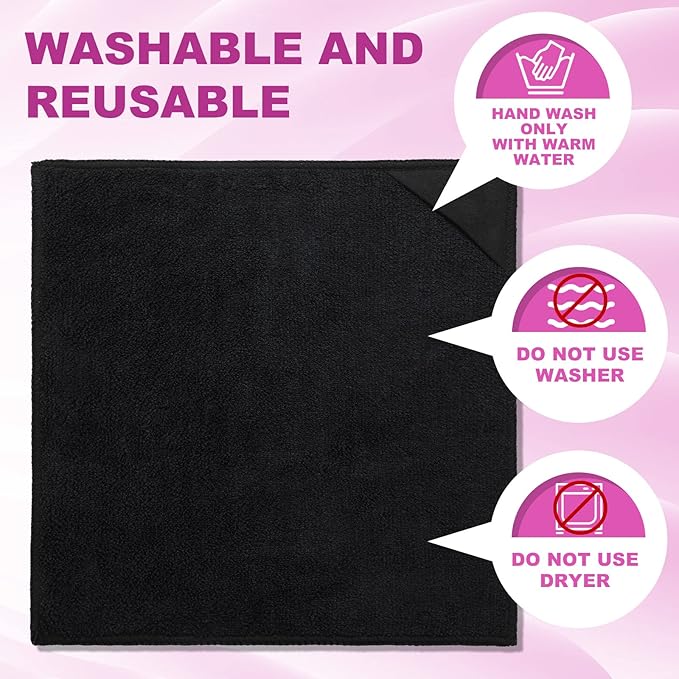 Tudomro 30 Pcs Magnetic Microfiber Cleaning Cloth Dry Erasers Bulk for Most Whiteboards Dry Erase Cloth Cleaner Reusable, Home, Office, 10'' x 10''(Black, Gray)