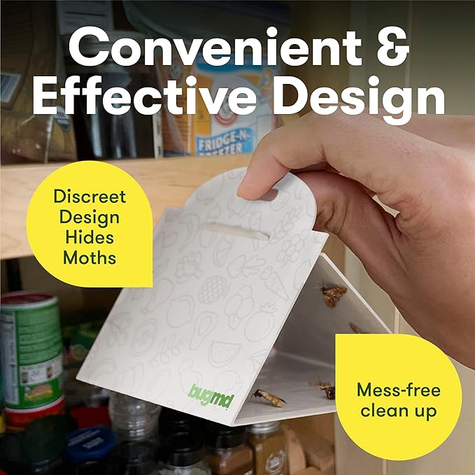 BugMD Pantry Pest Patrol Original Trap (6 Count) and Pantry Pest Patrol White Trap (6 Count)
