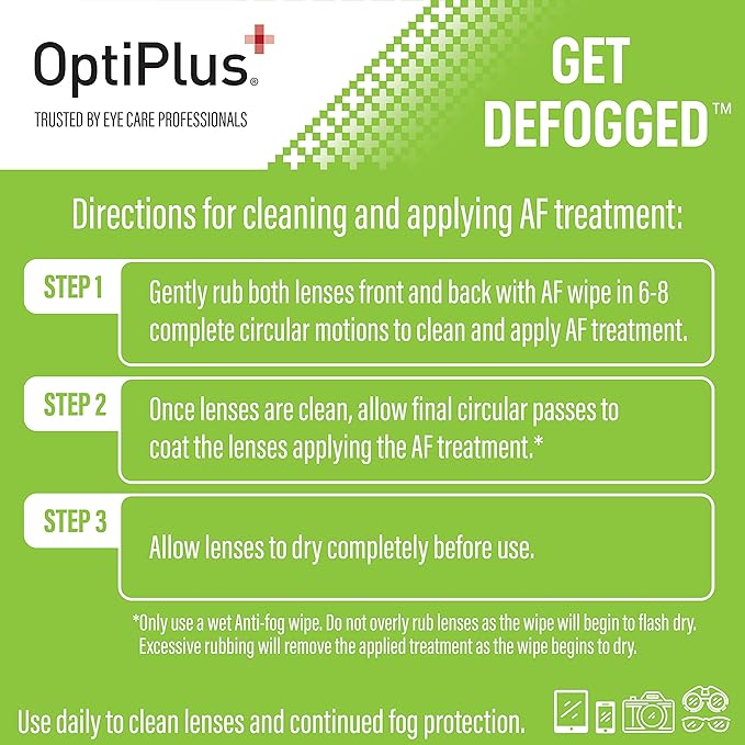 OptiPlus Anti Fog Lens Wipes
