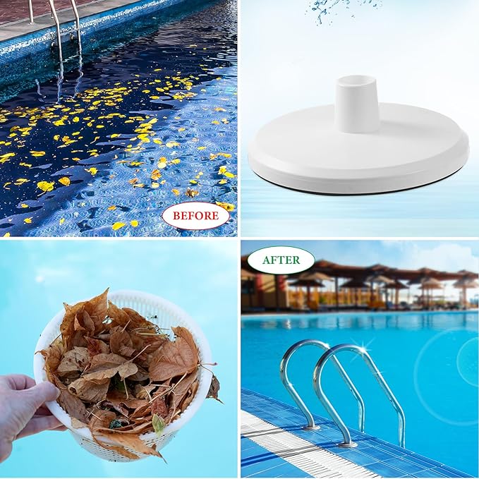 2pcs 7'' SPX1082CA Pool Skimmer Basket and 2 Pcs SP1106 Vacuum Plate Compatible with Hayward Skim Vac In-Ground Swimming Pool Skimmer SP1082, SP1083, SP1084, SP1085, SP1086, SP1075 (White)