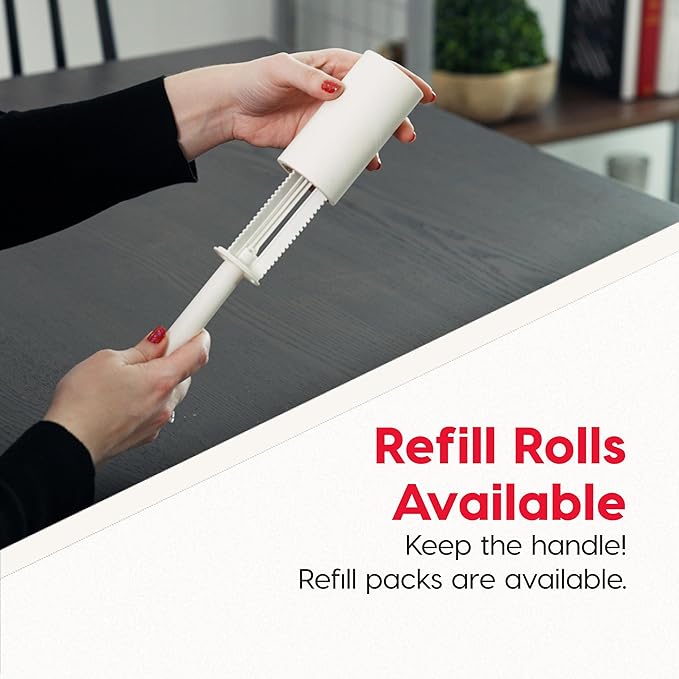 IRIS USA Extra Sticky Lint Roller, Standard Pack Comes with Storage Box and Refills, 90 Sheets/Roll, 720 Sheets Total, Easy Tear Lint Remover for Dog Cat Pet Hair On Clothes, Couch, Bed, Floor