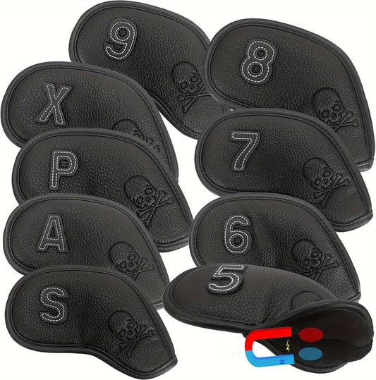Premium Magnetic Leather Iron and Wedge Golf Club Head Covers