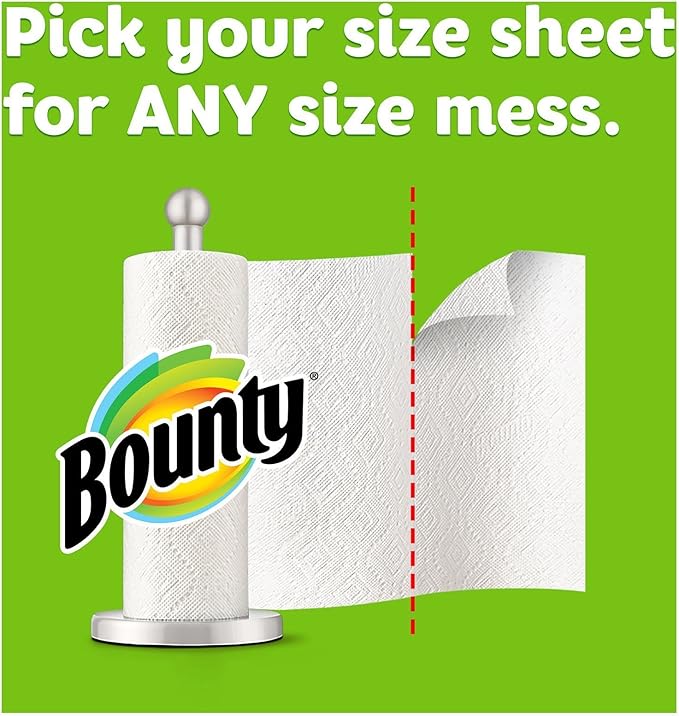Bounty Select-a-Size Paper Towels, White, 12 Rolls (Pack of 1)