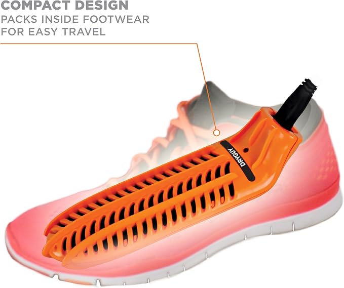 DryGuy Travel Dry Boot and Shoe Dryer and Warmer, Orange & Black, One Size (Pack of 6)