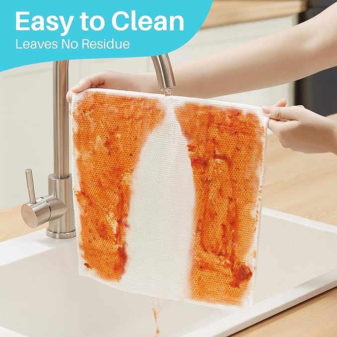 JOYMOOP 8 Pack Non Scratch Wire Dishcloths for Kitchen, 2 Sided Dish Towels, Reusable Cleaning Rags, Dish Cloths for Washing Dishes and Dish Rags for Washing Dishes, Quick Dry, 10" x 10"