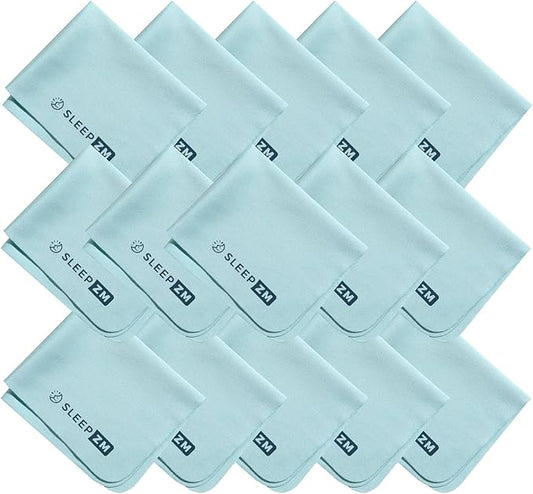 Sleep ZM 15 Pack Special Blue Light Glasses Microfiber Cleaning Cloths - Safe and Effective Cleans Lenses, Screens, Cameras, Eyeglasses, Cell Phone, LCD TV Screens and More (6X7)
