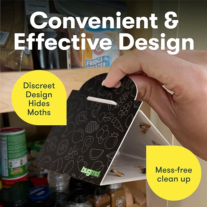 BugMD Clothes Moth Boss Traps (18 Count, Black) and Pantry Pest Patrol (18 Count, Black) Bundle