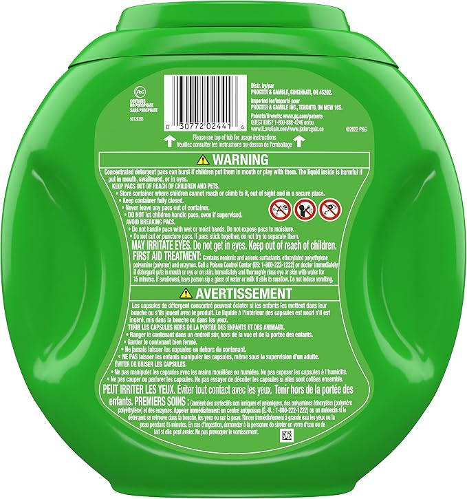 Gain Flings Laundry Detergent Pacs with Odor Defense, HE Compatible, 3in1 with Febreze and Oxi, Super Fresh Blast Scent, 81 Count