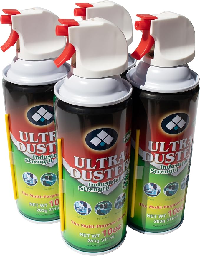 Ultra Duster Canned Air Industrial Strength 10oz 4 Pack Y