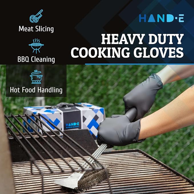 Hand-E Touch Disposable Nitrile Gloves 1000 Count Case - Latex Free, Powder Free, Surgical Medical Exam Gloves -Bulk Supply