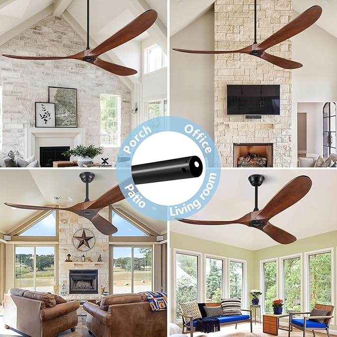 36 INCH Ceiling Fan Downrod With Extended Wires,1 inch Outside Diameter, Extension Rod Only Ceiling Fans Compatible, Not Threaded(Black)
