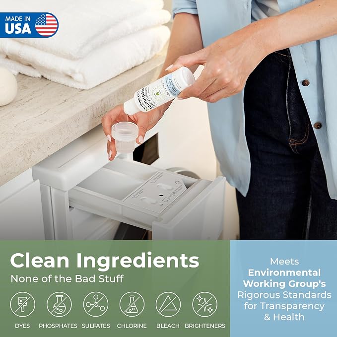 Heritage Park Luxury Laundry Detergent | Dermatologist Tested Plant based Natural & Enzyme Laundry Detergent | Sensitive Skin Friendly - Shore Breeze (4 fl oz Trial Size)