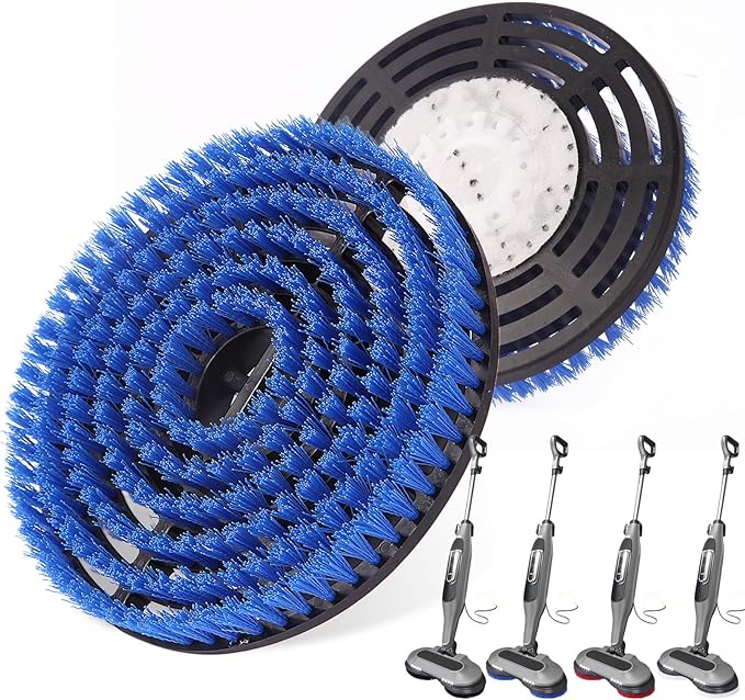 2PC S7001 Enhanced Replacement Brush Heads for Shark S8201/S7000 Series, for Deeper Cleaning of Hard Floors with Shark Steam Mops (Blue)