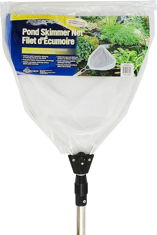 Aquascape Heavy-Duty Pond Skimmer Net with Extendable Handle, Durable Fine Mesh for Debris Removal, 36 to 69-Inch Adjustable Length, 98562