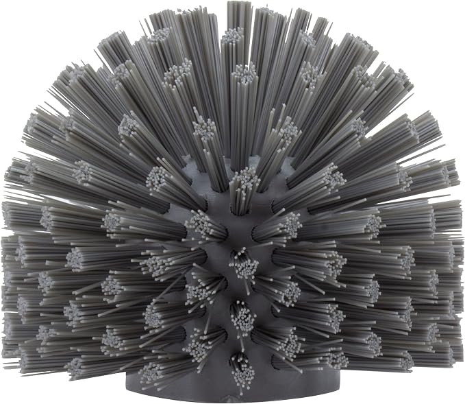 SPARTA Industrial Tank Brush Head Pipe Brush Head, Drain Brush with 3/4" Thread Hole (Handle Not Included) for Commercial Use, Plastic, 5 x 3.9 Inches, Gray - (Pack of 1)