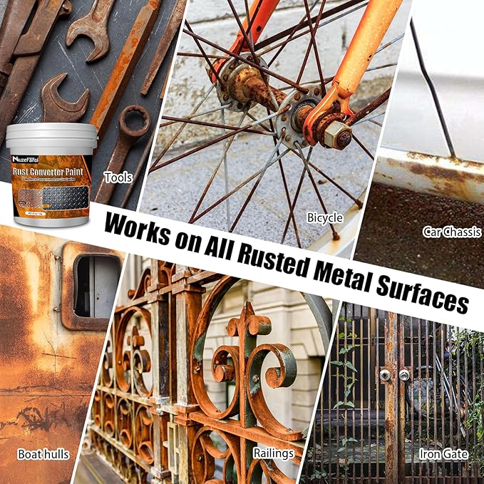 Metal Paint, Rust Converter and Metal Primer 34.8 oz – Anti-Rust Coating Rust Paint Encapsulator for Maximum Rust, Stop Corrosion, Ideal for Car Parts, Boats, Railings, Fences, Tools, Heat Resistant