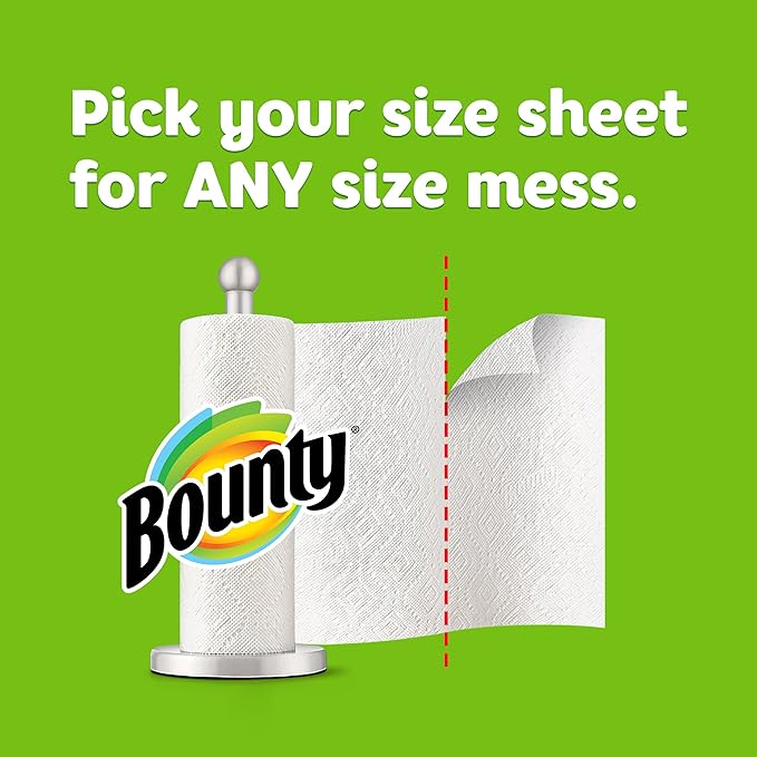 Bounty Select-A-Size Paper Towels, White, Giant Roll, 8 Rolls (Pack of 1)