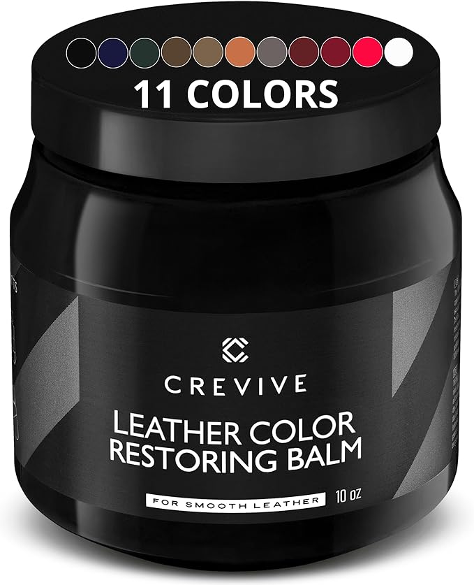 Leather Recoloring Balm Black 10 oz - Leather Color Restorer - Leather Restorer for Couches - Leather Balm Black