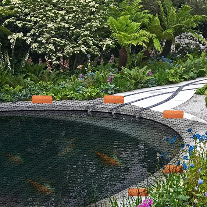 23 x 42.5 Feet Pool Leaf Net Cover Inground Pool Cover Rectangle Swimming Pool Cover Mesh Pool Cover for 20 x 40 ft Inground Swimming Pool, Keeps Leaves Out of Your Pool (Black)