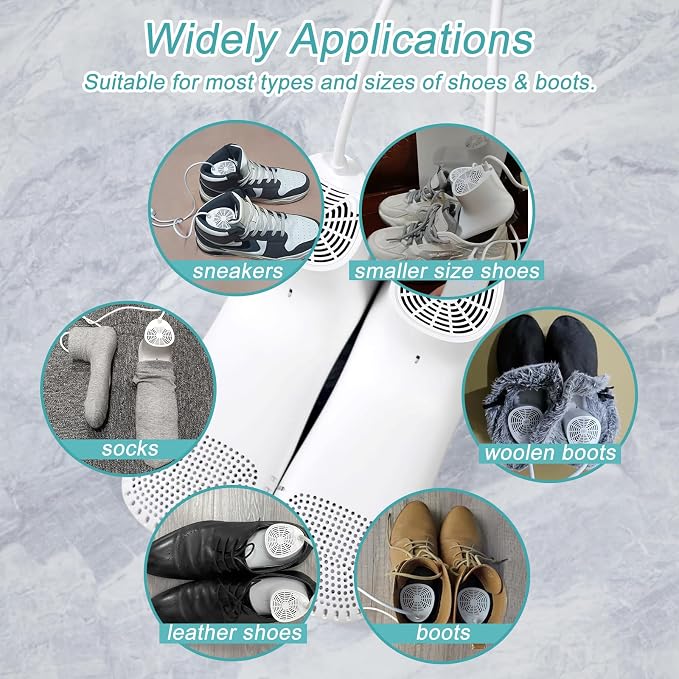 Home Care Wholesale Shoe Dryer and Deodorizer with Timer - Shoes Boots Socks Gloves Dryer Warmer, No Noise | Strong Wire | US Plug