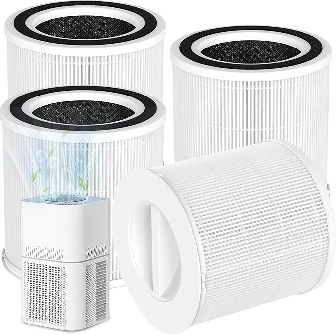 4 Packs AP301 AP302 Replacement Filter Compatible with Dayette & JOWSET AP301 AP302 Air Cleaner Purifier, Not Fit for AP401 AP402 AP403 AP404