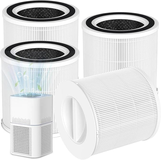4 Packs AP301 AP302 Replacement Filter Compatible with Dayette & JOWSET AP301 AP302 Air Cleaner Purifier, Not Fit for AP401 AP402 AP403 AP404