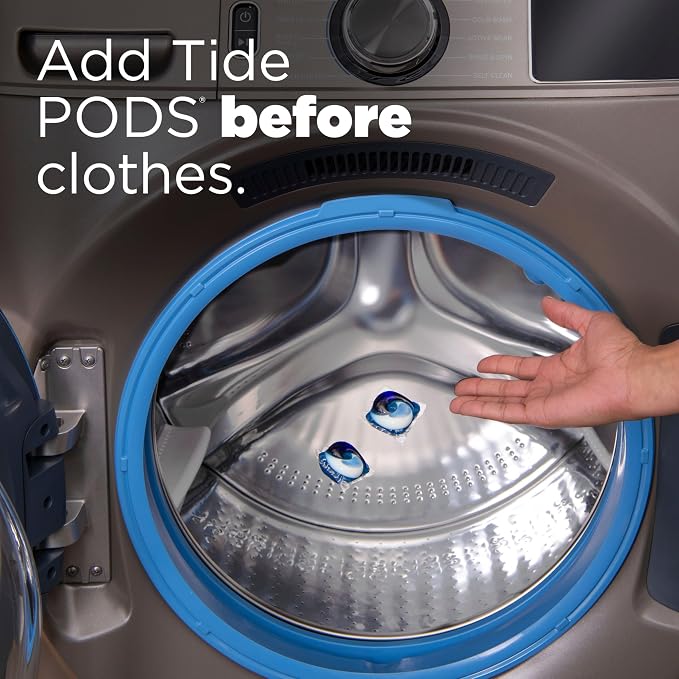 Tide PODS Laundry Detergent Soap with Downy 4-in-1 Stain Remover Freshness Softness Detergent pacs, April Fresh Scent, 85 Count