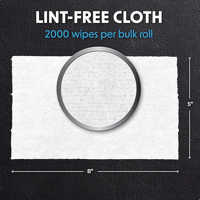 Wipex Max Out Sanitizing Wipes for Gyms - 2000 Wipes Economy Size Refill Rolls for Dispensers, 5"x8" - Ideal for High Volume Commercial Wellness Centers, Schools, Public Facilities & Studios