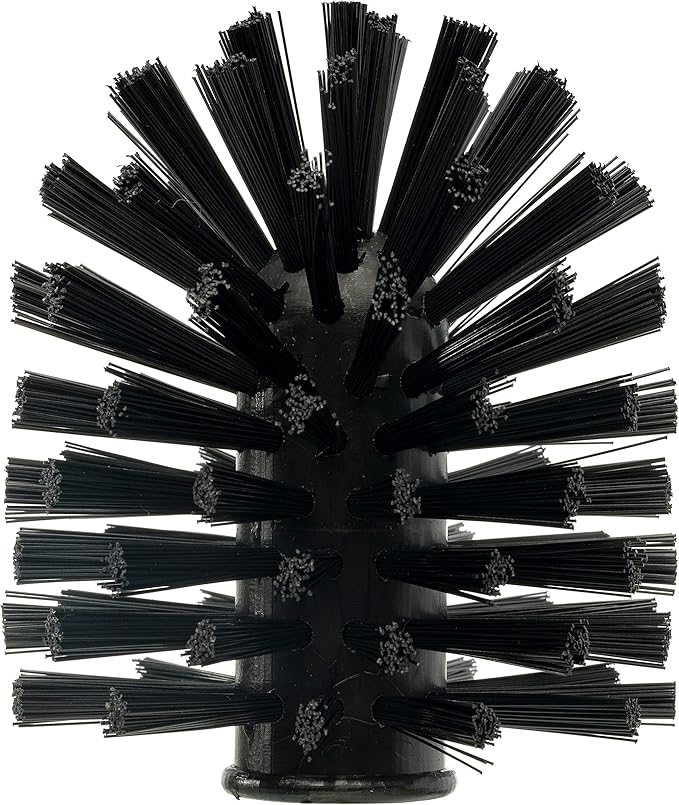 Redecker Toilet Brush and Replacement Head Set, Oiled Thermowood Handle, Nylon Bristles, Made in Germany