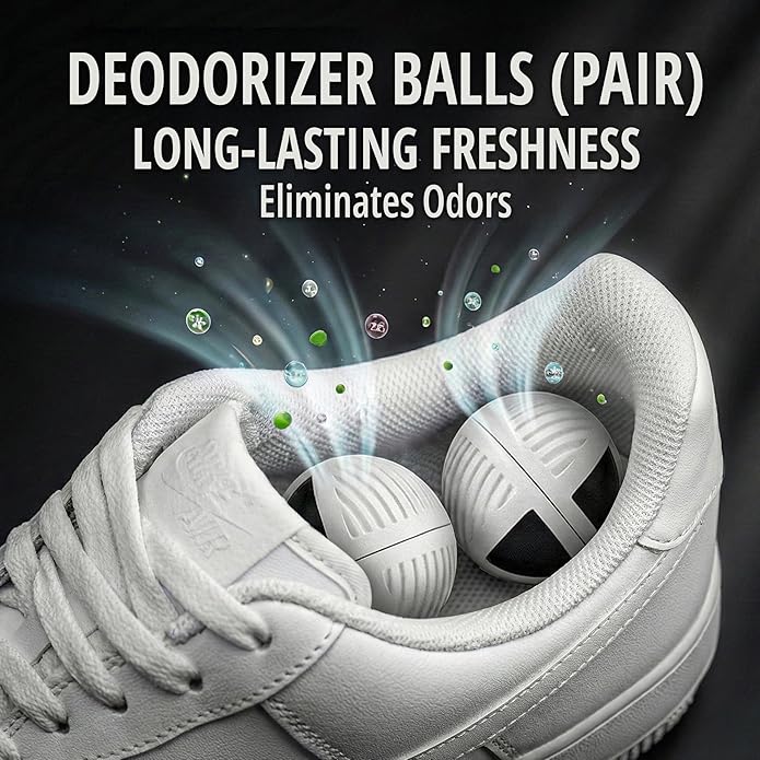 Eagle 6-in-1 Sneaker Cleaning Kit – Foam Shoe Cleaner & Sneaker Protector Spray with Brush, Microfiber Cloth & Deodorizer Balls – Shoe Care Kit for Sneakers & Tennis Shoes- Safe for all Materials