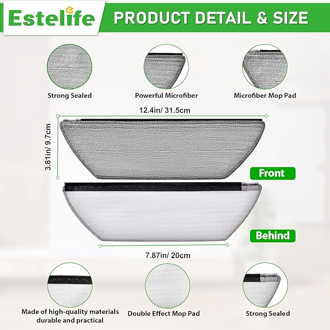 Replacement Parts for Shark RV2820AE Power Detect/Detect Pro AV2800ZE RV2820YE RV2820ZE AV2820S AV2820AE RV2800AE RV2800S Robot Vacuum Cleaner, Roller Side/Brush, HEPA/Foam Filters, Mop Pads kit