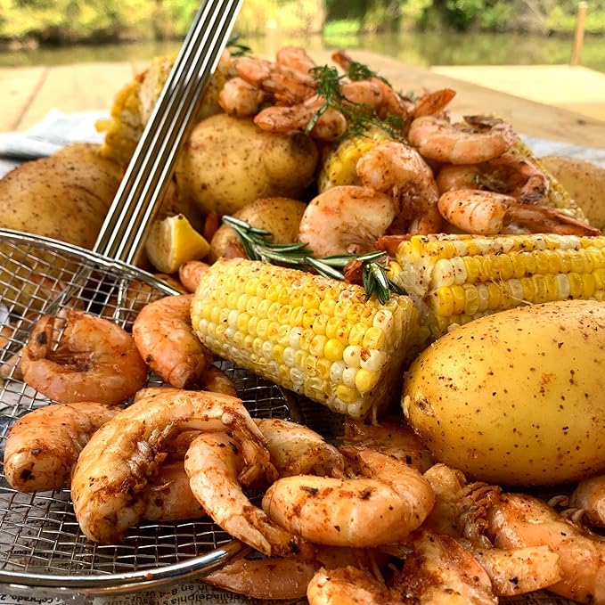 Bayou Classic 36" Mesh Skimmer - Skimmer for Stockpots and Fry Pots - Silver, Bayou Fryer Accessory
