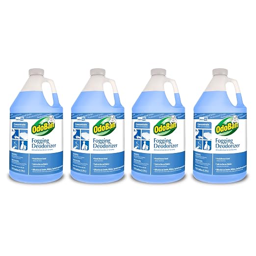 OdoBan Fogging Deodorizer Concentrate, Made in the USA, Set of 4, 1 Gallon Each