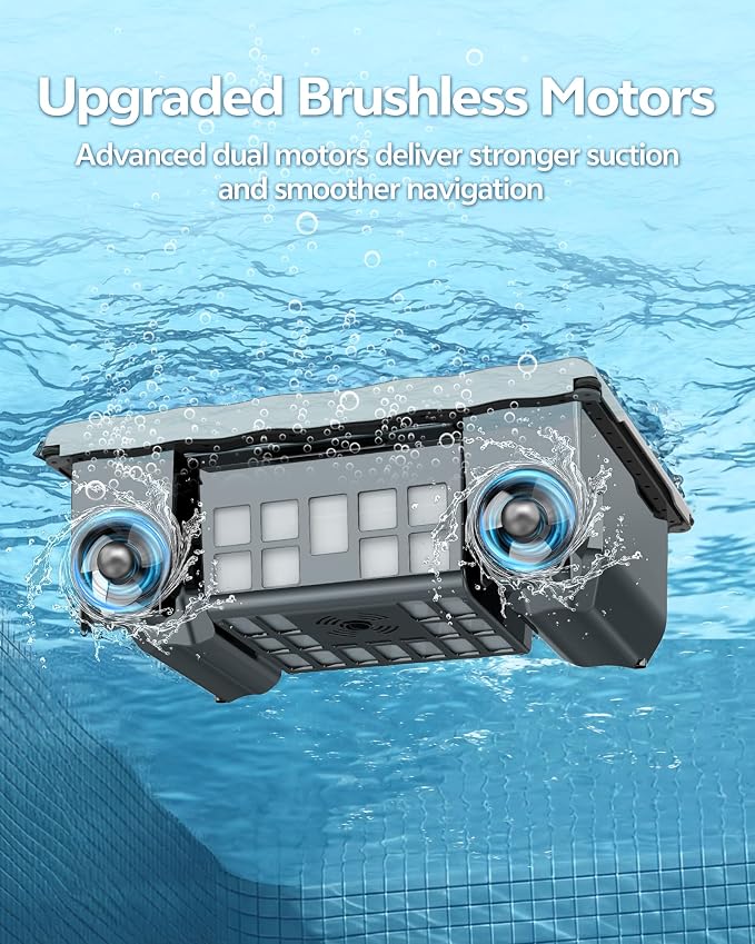 T1B Solar Powered Pool Skimmer Robot, Automatic Robotic Pool Surface Skimmer Cleaner with 24/7 Cleaning, Dual Charging Modes, Auto-Dock, Inground & Above-Ground Pools