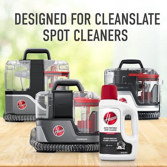 Hoover ONEPWR CleanSlate Cordless Portable Carpet & Upholstery Spot Cleaner Machine, Stain Remover, Auto and Car Detailer, BH14000V + 64 oz Auto Portable Solution, Fresh Scent, AH31718