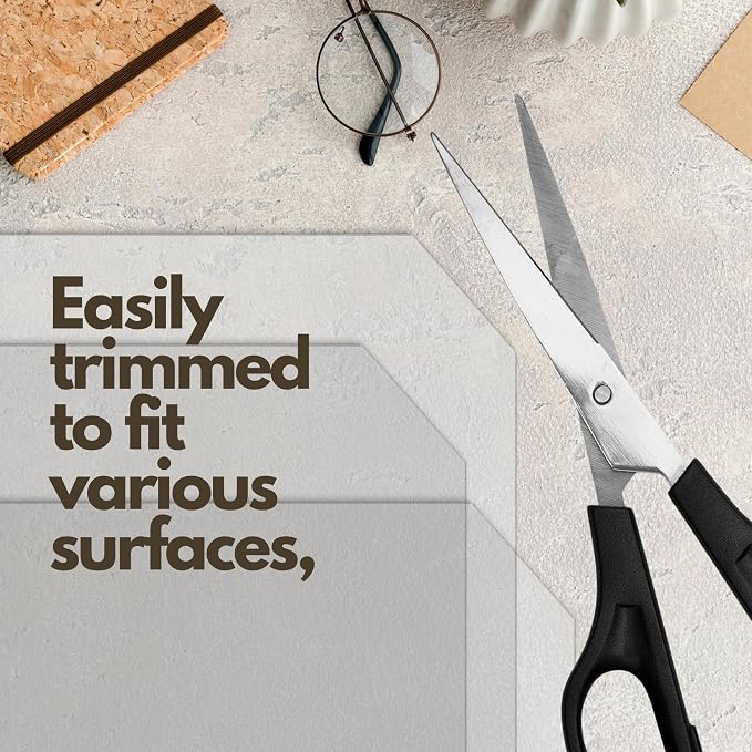 Performore Clear Waterproof Vinyl Wire Shelf Liners – 14”×36”, Non‑Adhesive Grip & Cut‑to‑Size Design – Anti‑Slip Protection for Kitchen, Pantry, Refrigerator – 5‑Pack