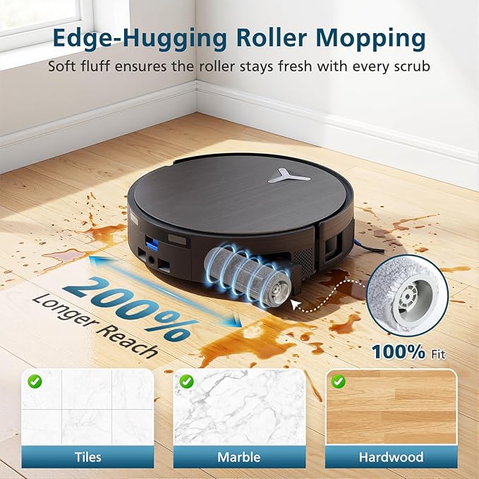 22 Pack X11 OmniCyclone Accessories for Ecovacs Deebot X11 OmniCyclone, and for Yeedi S20 Infinity Robot Vacuum,2 Roller Brush, 4 Roller Mop, 4 Sponge Filter, 4 HEPA Filter, 6 Side Brush, 2 Tools
